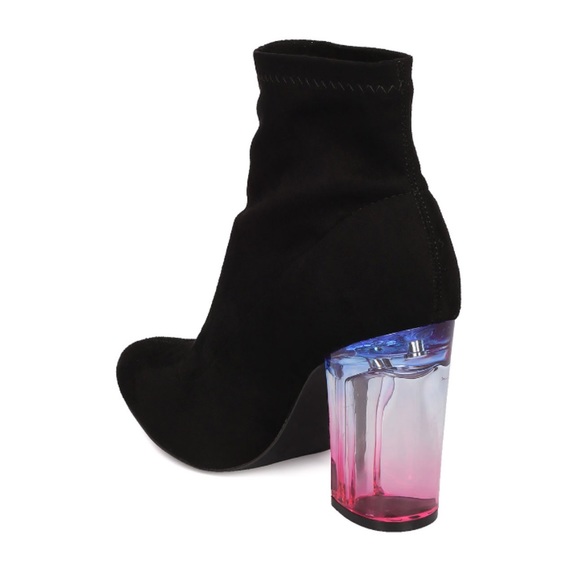 Qupid Shoes - Qupid Acrylic Heel Boots